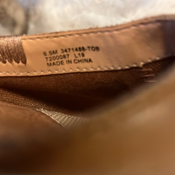 Frye and Co Tan Fenn Almond Toe Mule Leather Slip On Flat Shoes Sz 6.5 - Picture 6 of 15